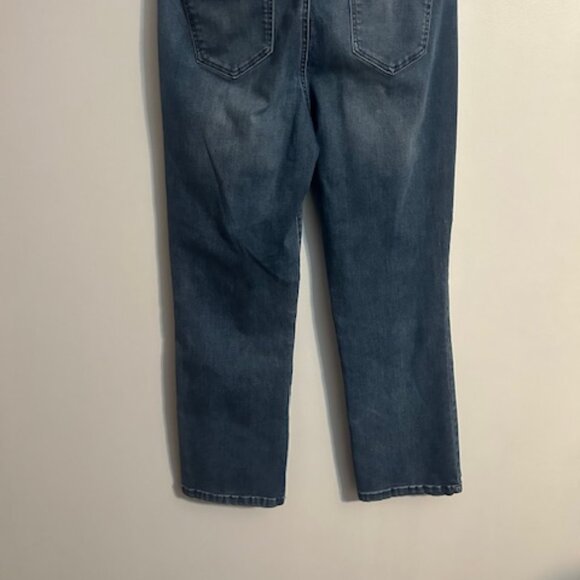 Code Bleu distressed 5 pocket denim cropped jeans, size 16 - Picture 2 of 5